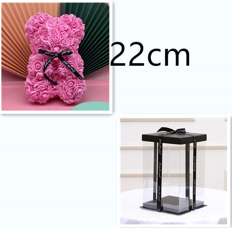 Valentine'S Day Gift Creative Simulation Flower Bear Eternal Flower Bubble Bear