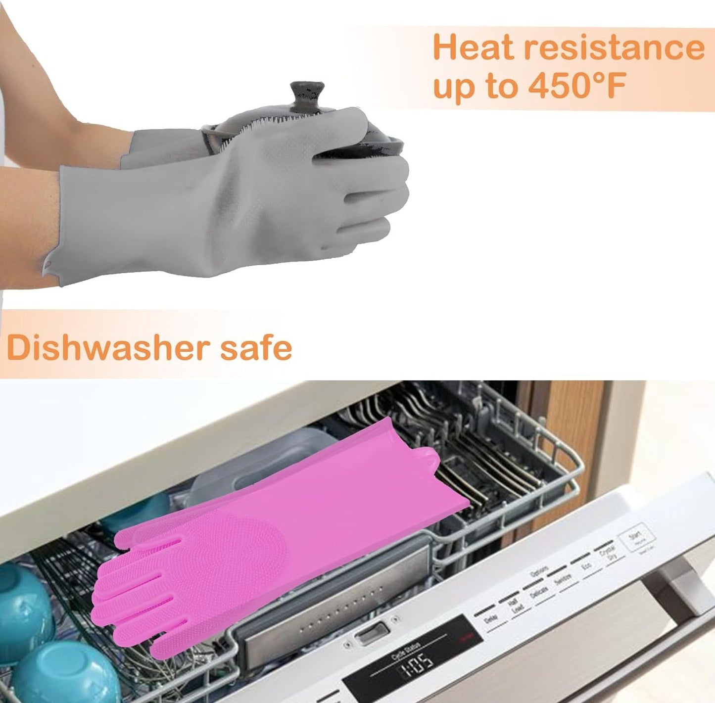 Pet Grooming Gloves – Enhanced Five Finger Design