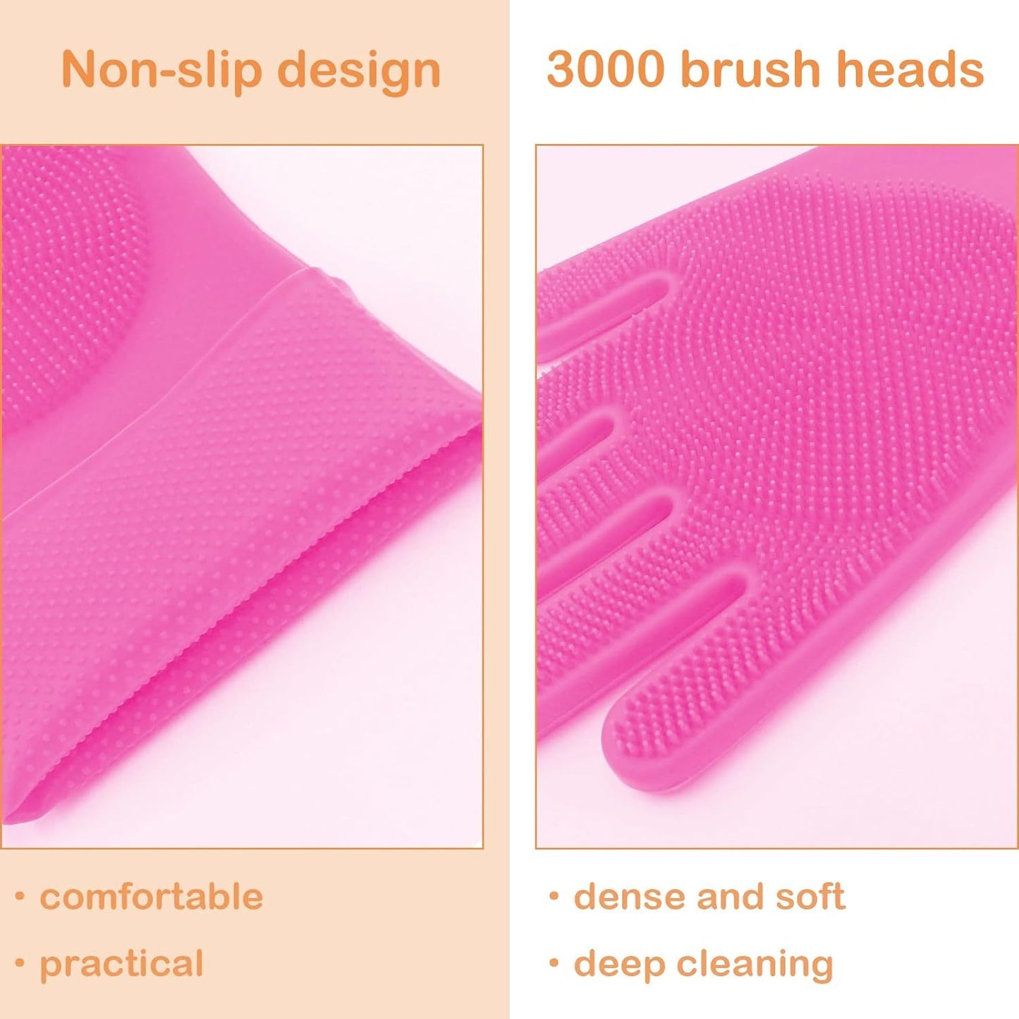 Pet Grooming Gloves – Enhanced Five Finger Design